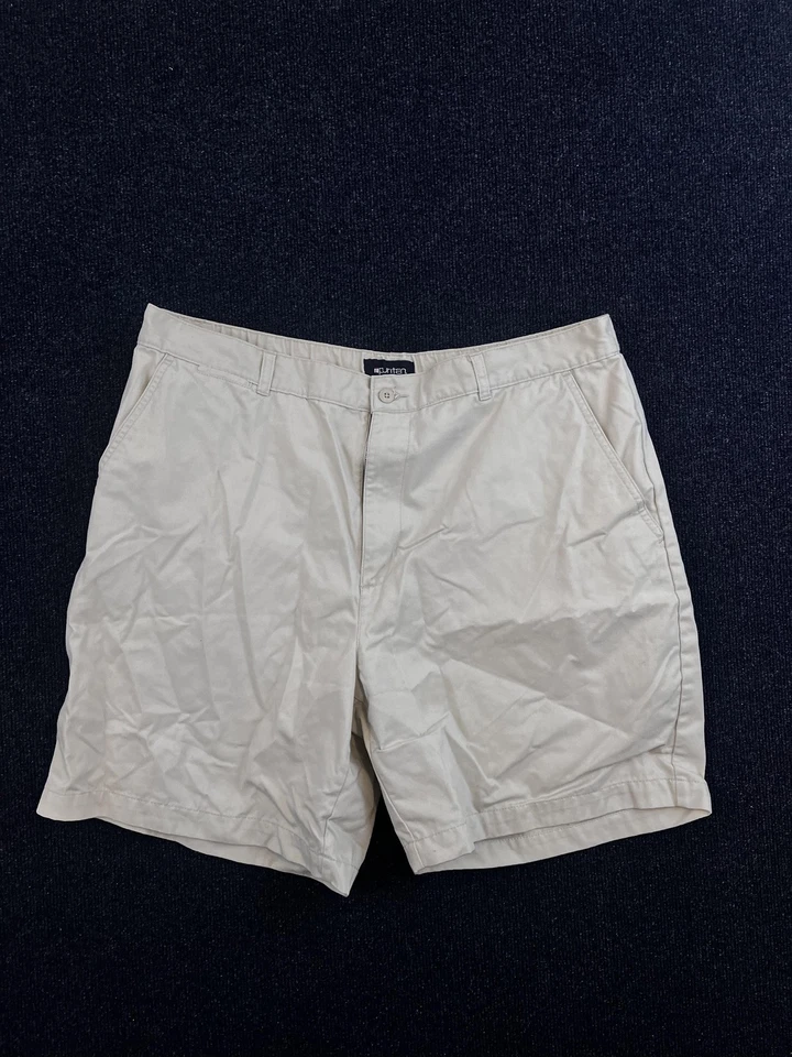 Pantalones Cortos Puritan Para Hombre 38 Beige Acera Clásicos Informales Frente Plano Mezcla de Algodón Foto 1 de 4