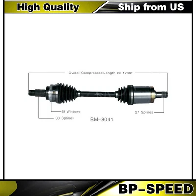 Eje CV lado izquierdo conductor delantero para BMW 525xi 528xi 530xi 535xi TrakMotive Foto 1 de 4