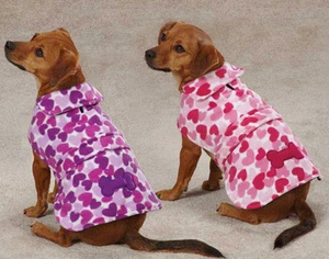 Hundeherz Fleece Mantel Jacke XXS - XXL Haustier Stall Mäntel Jacken Rosa Lila - Bild 1 von 3