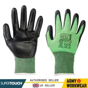 Supertouch Deflector Nitrile Foam Gloves ISO Cut Level D Hand Protection - Picture 1 of 3