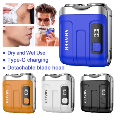Mini Electric Portable Razor Men Rechargeable Double-Ring Magnetic Pocket Shaver - image 1 of 4