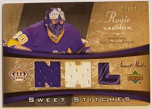 Rogie Vachon 2006-07 UD Sweet Shot Stitches Duals #SSRV ser 08/50 (LA Kings) HOF
