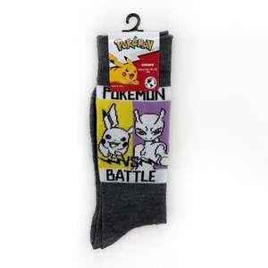 Pokemon Crew Socks Mens Womens Pikachu Mewtwo Pokemon Battle 90s Y2k Fun Gift - Picture 1 of 4
