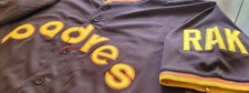 TONY GWYNN SAN DIEGO PADRES 1984 RETRO JERSEY THROWBACK BROWN S M L XL XXL RAK