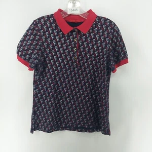 carolina herrera Poloshirt Damen Gr. Medium Navy Blau Kragen Kurzarm - Bild 1 von 8