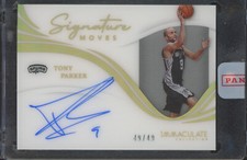 2020 Panini Immaculate Collection Signature Moves Tony Parker 49/49 Auto