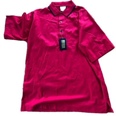 Outer Banks polo short sleeve shirt L red black nwts cotton - Image 1 of 3