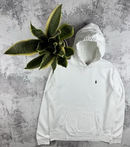 Polo Ralph Lauren Denim & Supply White Basic Blank Hoodie Sweatshirt Pullover - Picture 1 of 13
