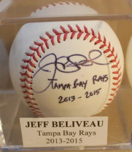 BELIVEAU, JEFF (2013--2015) TAMPA BAY RAYS SIGNED BASEBALL - Picture 1 of 2