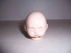 Imsco Hutchens 1987 Small Porcelain Doll Head With Eyes Closed 2" - Picture 1 of 7
