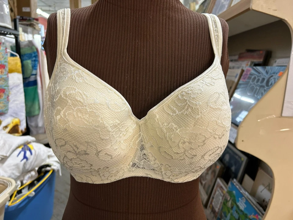 Moda Sujetador Bug Balconette Encaje Acolchado 42DD Crema Marfil Forrado con Aros Foto 1 de 4