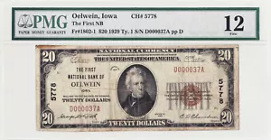 $20 1929 T1 National OELWEIN Iowa IA 🇺🇸 Rare 🇺🇸 Only 11 on Census 🇺🇸 - Picture 1 of 2