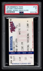March 9 1994 Michael Jordan Spring Training White Sox Twins Ticket Stub MLB PSA - Picture 1 of 4