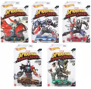 Hot Wheels Marvel Spider-Man Maximum Venom Die-Cast Set Of 5 Cars 1:64 Scale - Picture 1 of 6