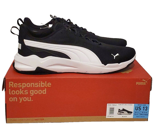 Sneakers PUMA uomo zip C scarpe da ginnastica leggere colore nero taglia 13