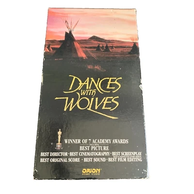 Dances with Wolves VHS 1990 Kevin Costner Movie Video Cassette Tape - Image 1 of 4