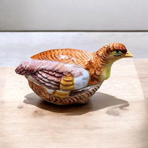 Hecho en Italia Vietri Cuenco de Cerámica Codorniz con Tapa, Cerámica Italiana Pintada a Mano - Imagen 1 de 11