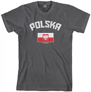 Threadrock Men's Polska Polish Flag T-shirt Poland Pride - Picture 1 of 8