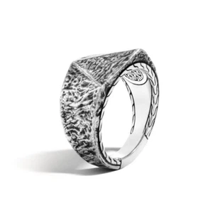 John Hardy Tiga netzförmiger Siegelring Sterlingsilber Größe 10 - Bild 1 von 4