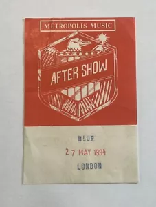 BLUR London Aftershow Stick Pass 27 May 1994 SLEEPER Shepherd’s Bush Empire O2 - Bild 1 von 4