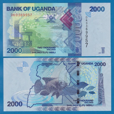 Uganda 2000 Shillings P 50f NEW 2021 (2022) UNC ( P 50 f ) Cover