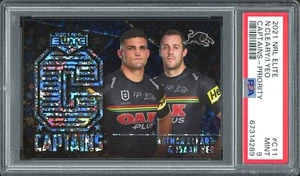 Tarjeta clasificada prioritaria PSA 9 - 2021 Panthers NRL Captains - Nathan Cleary #14/38 - Imagen 1 de 3
