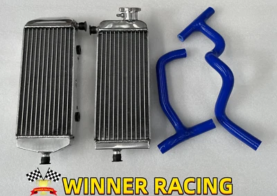 Radiador de aluminio Fit Sherco 250/300/450 SEF SE-FR 4 tiempos 2013-2023 + manguera AZUL Foto 1 de 4