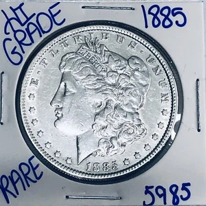 1885 MORGAN SILVER DOLLAR AUTHENTIC HI GRADE U.S MINT COIN FREE SHIPPING 5985 - Picture 1 of 3