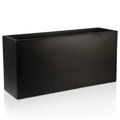 Trough Large Garden Planters IDEALIST Light Concrete Outdoor Pots with Drainage - Image 1 of 4