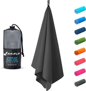 Fit-Flip Microfibre towel - compact, ultra lightweight & fast-drying microfibre - Picture 1 of 6