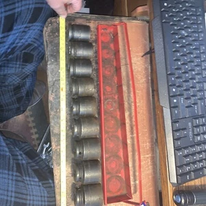 MATCO TOOLS 9 PIECE 3/4 DRIVE SAE. SHORT IMPACT SOCKET SET 13/16 TO 1-3/8 &TRAY - Bild 1 von 19