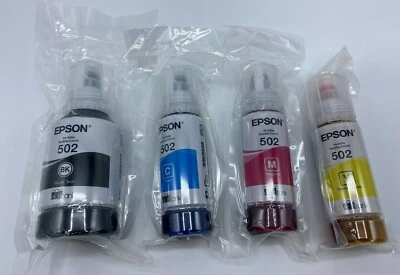 Epson 502 Ecotank Combo Pack (Negro, Amarillo, Magenta, Cian) 4 Botellas (OEM) Foto 1 de 2