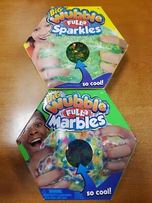 Paquete de 2: GRANDES Wubbles Fulla Canicas y Brillos Verdes NUEVO - E7A Foto 1 de 4