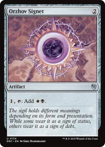 Orzhov Signet 0134 MTG Commander: Aetherdrift Uncommon NP - Picture 1 of 1