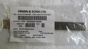 British Full Size:"3-SPACE MEDAL RIBBON BAR" (Firmin Made, in Unopened packet) - Picture 1 of 4