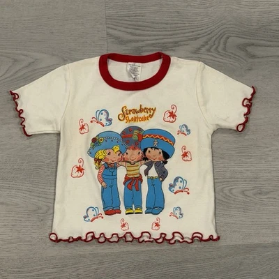 Camiseta vintage 2004 Strawberry Shortcake Girls talla XS/4T hecha en EE. UU. Foto 1 de 4
