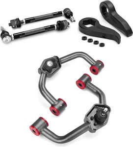KSP 1-3" Torsion Key & 2-4" Upper Control Arms & 0-6" Tie Rod Fit for Silverado - Foto 1 di 9