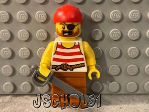 LEGO Pirate Minifigure w/ Cutlass Sword - Warrior Mate Captain - New! - Picture 1 of 4
