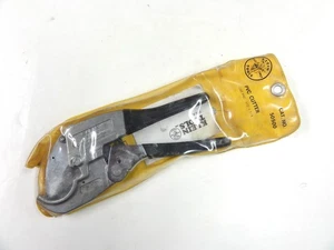 VINTAGE KLEIN TOOLS #50500 PVC CUTTER PLIERS 1/2"-1-1/4" IN POUCH VG USED - Picture 1 of 9