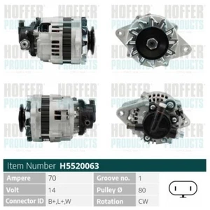 ALTERNATORE OPEL CORSA B (S93) ASTRA F 1.7 TD - Imagen 1 de 11