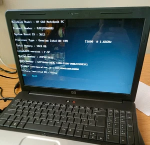 HP G60 Laptop ~ works but spares repair No HDD battery dead Dual Core T1600 - Picture 1 of 17