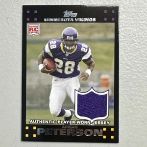 Tarjeta de camiseta de novato Adrian Peterson 2007 Topps #3 de 6 Minnesota Vikings - Imagen 1 de 3