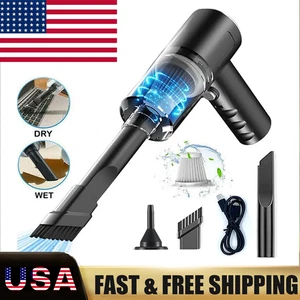 Cordless Handheld Rechargeable Vacuum Cleaner Car/Home Auto Wet&Dry Duster - Picture 1 of 24