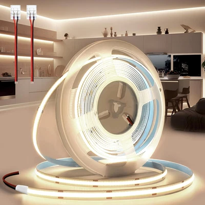 Striscia LED COB 24V 5M Luce LED Tubo Interno Autoadesivo 4000K Bianco Naturale  - Immagine 1 di 4