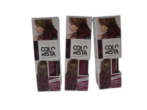 (3-Pack) L'Oreal Paris Colorista Semi-Permanent Color for Brunette Hair Maroon22 - Picture 1 of 5