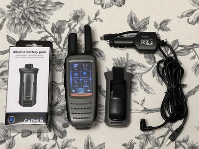 Garmin Rino 650 Handheld GPS 2-Way Radio With New Alkaline Battery Pack - Image 1 of 4