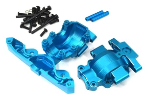 7075 Alloy Front Upper & Lower Bulkhead in Blue for Traxxas Mini Maxx 10728 - Picture 1 of 3
