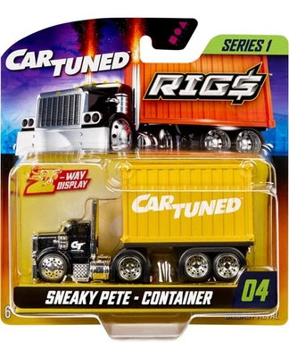 Camión fundido a presión Sneaky Pete serie 1 contenedor plataformas afinadas para automóvil #4 amarillo envío rápido Foto 1 de 2