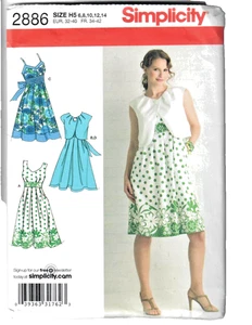 Vestido Simplicity New Look 6587 patrón de costura Misses seis tallas en una. Talla 8-18 - Imagen 1 de 4