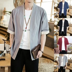 Causal Look Men's Light Windbreaker Top with Short Sleeves and Neckline - Picture 1 of 24